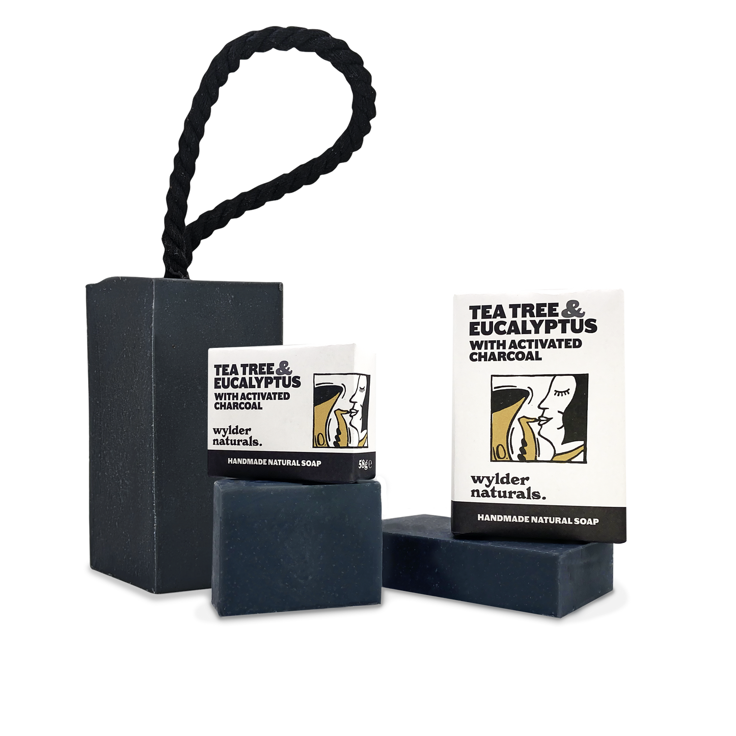 Wylder Naturals - Soap Bar - Tea Tree & Eucalyptus with Activated Charcoal