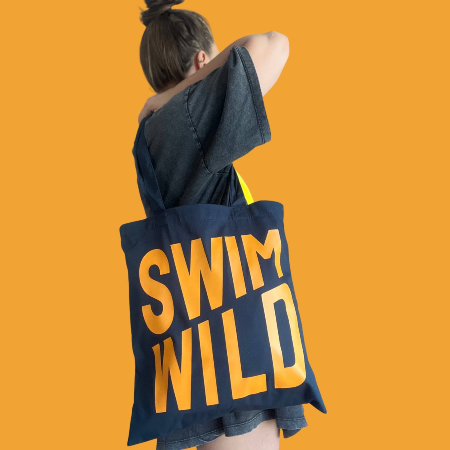 Navy Swim Wild Tote Bag