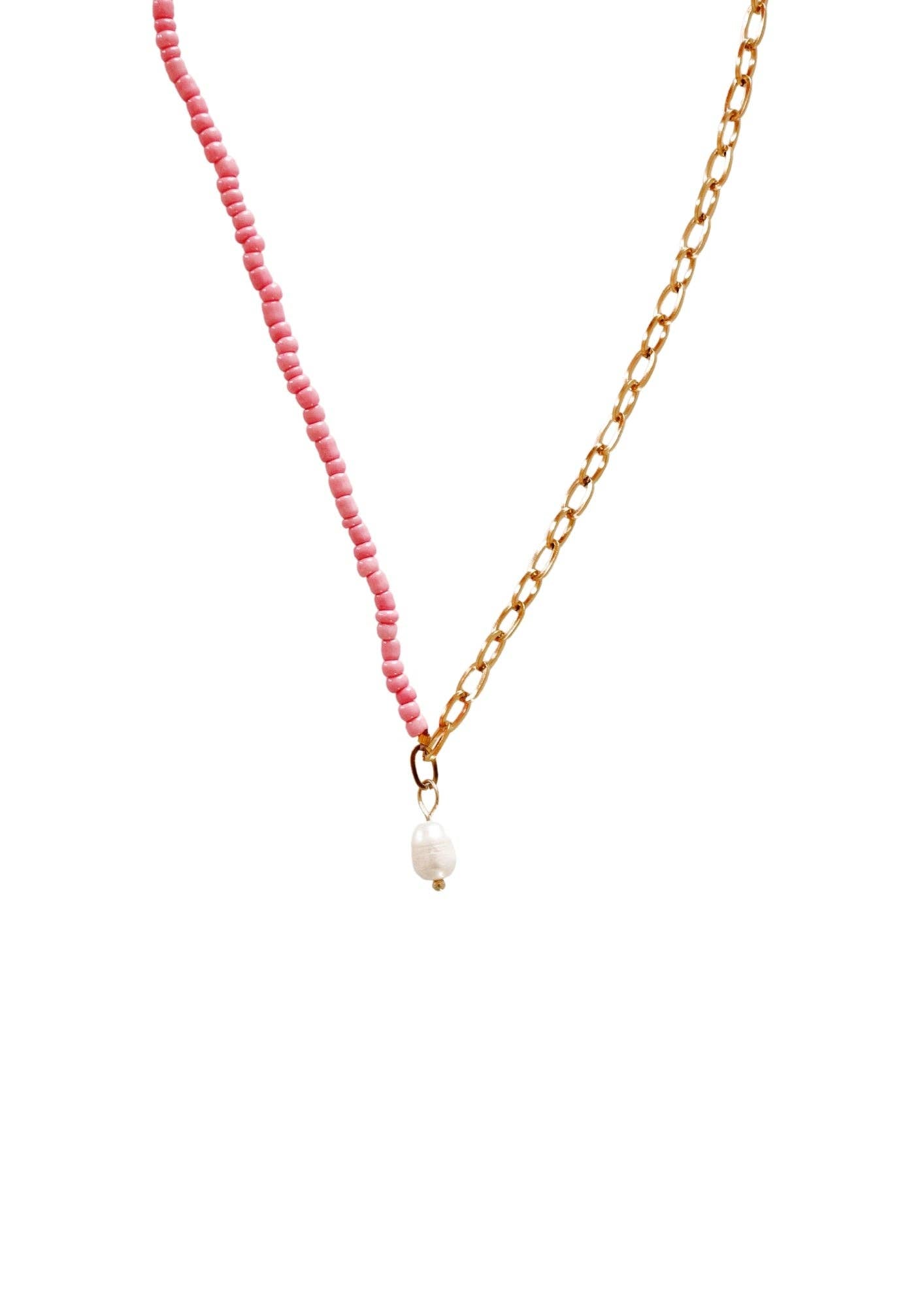 Pura Pearl Seed Bead Necklace: White