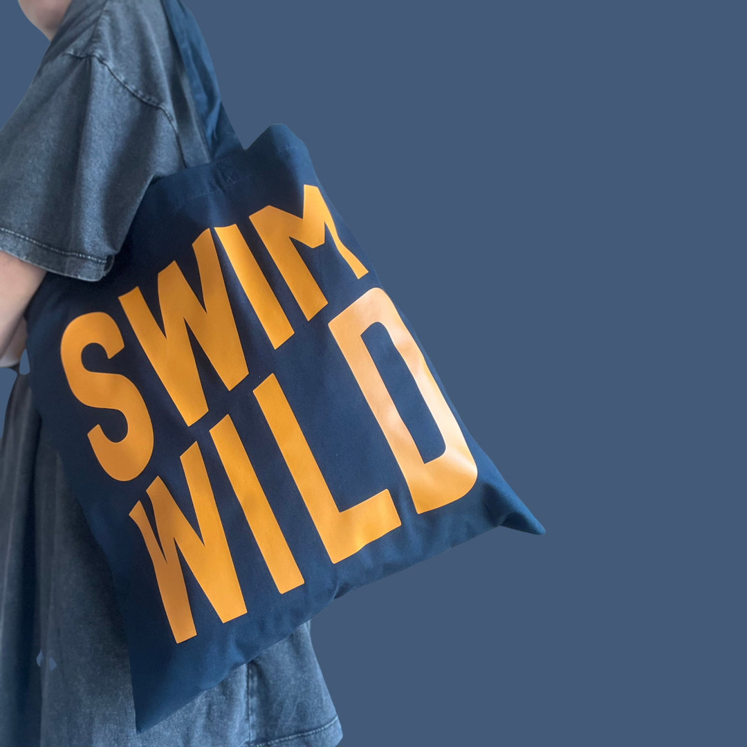 Navy Swim Wild Tote Bag