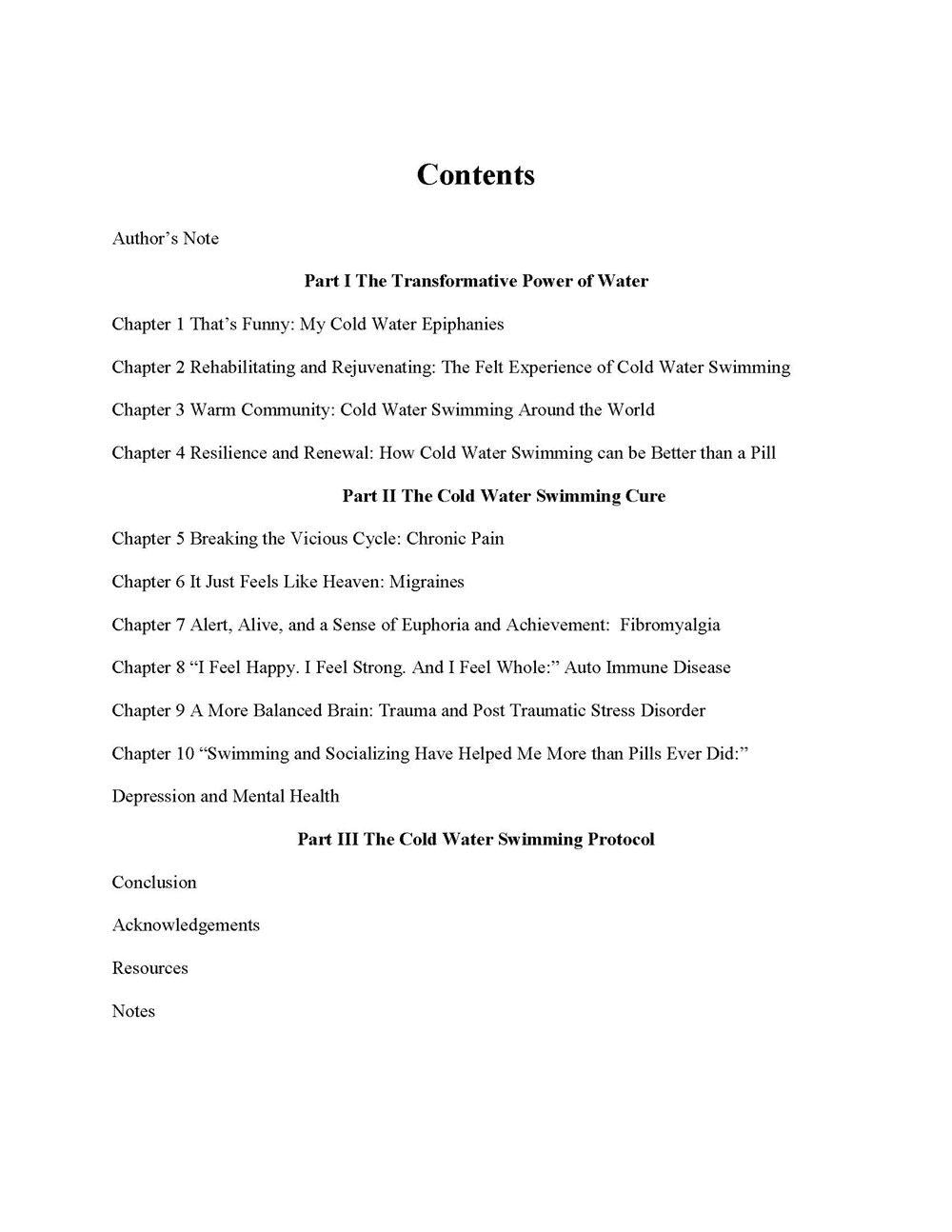 Chill: The Cold Water Swim Cure