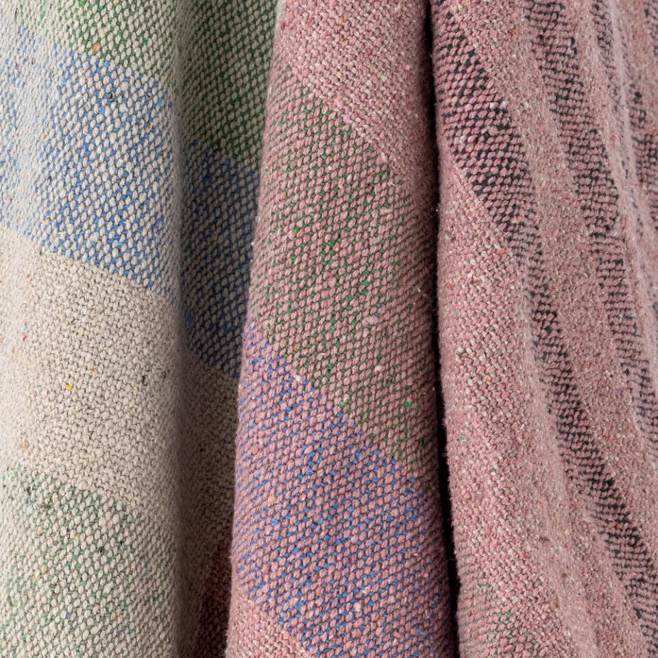 Bloomingville Recycled Cotton Throw Blanket - Desire Rose
