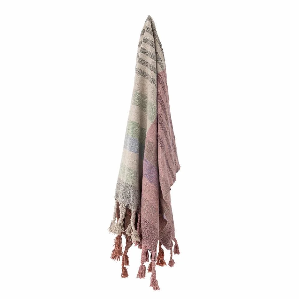 Bloomingville Recycled Cotton Throw Blanket - Desire Rose