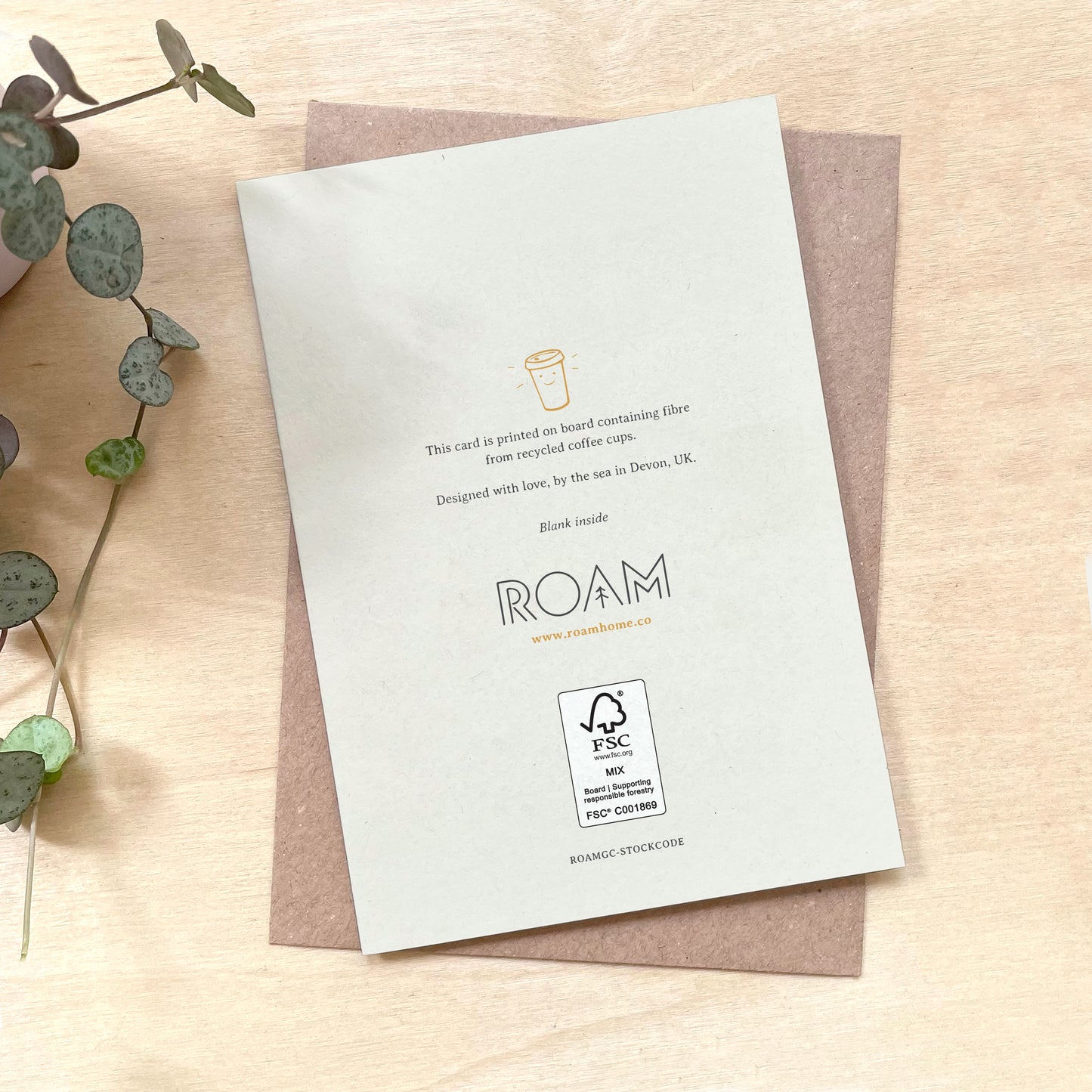 'Bloom' Recycled Coffee Cup Mother's Day Card