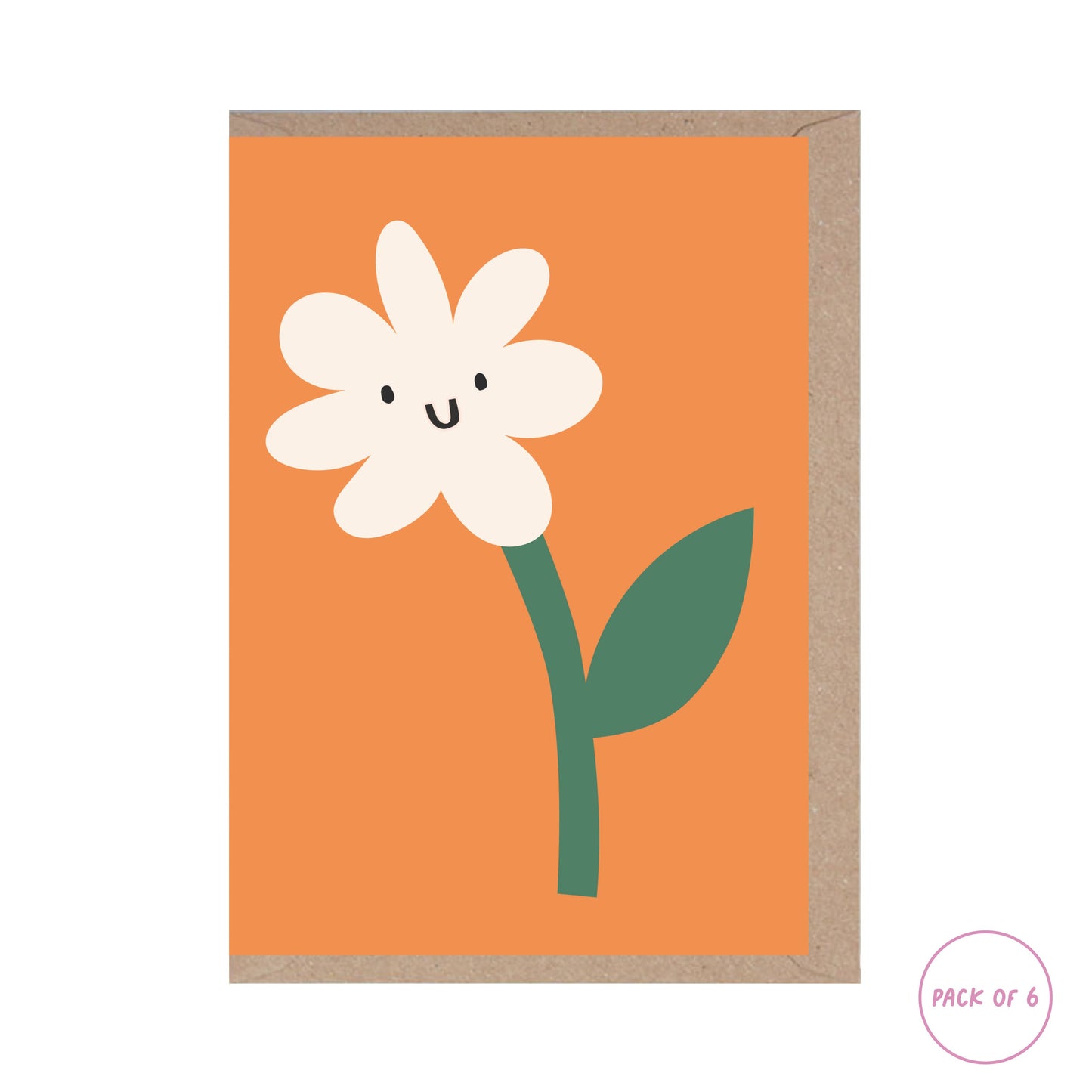 Pack of 6 x Mini Flower Cards