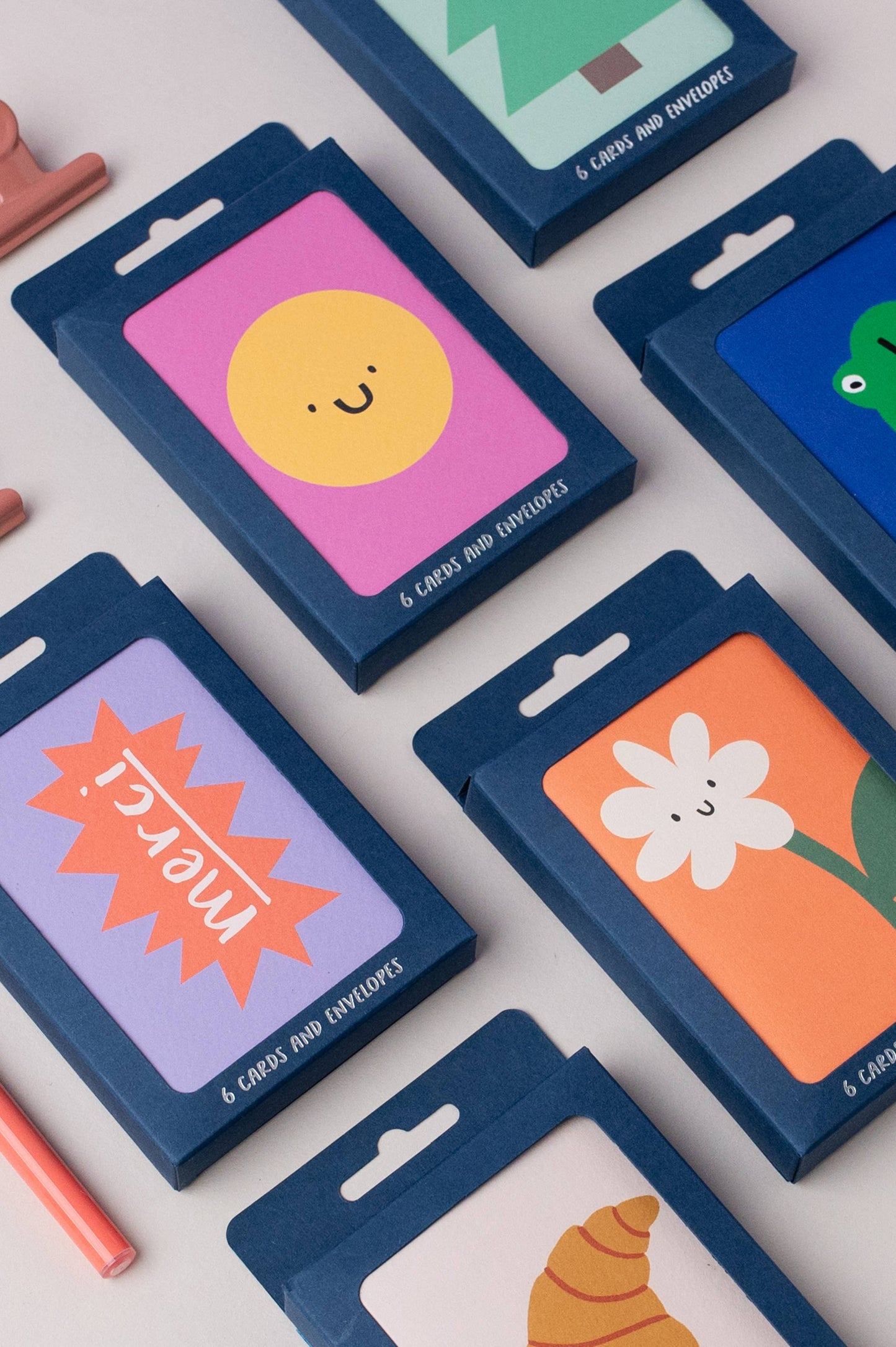 Pack of 6 x Mini Flower Cards