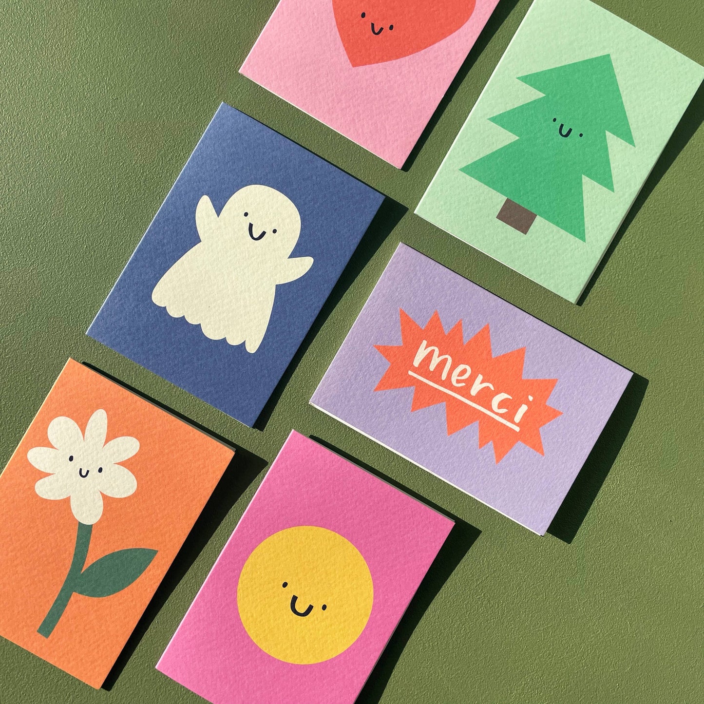 Pack of 6 x Mini Flower Cards