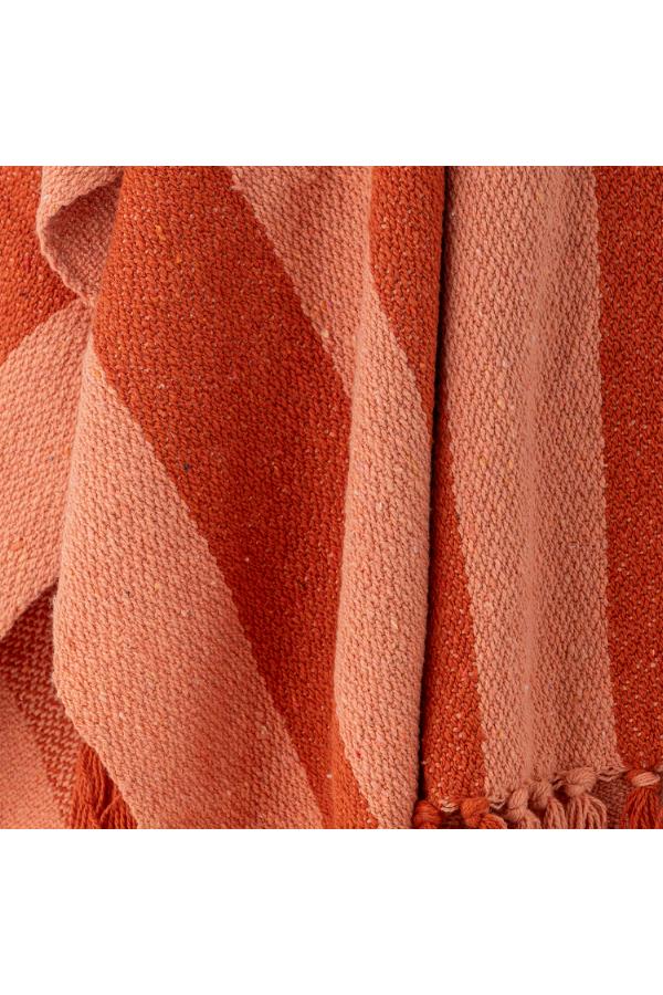 Bloomingville Recycled Cotton Throw Blanket - Frello Orange