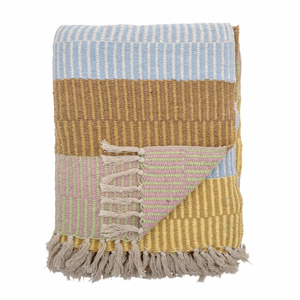 Bloomingville Recycled Cotton Throw Blanket - Isnel Yellow