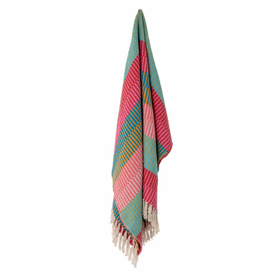 Bloomingville Recycled Cotton Throw Blanket - Isnel Green