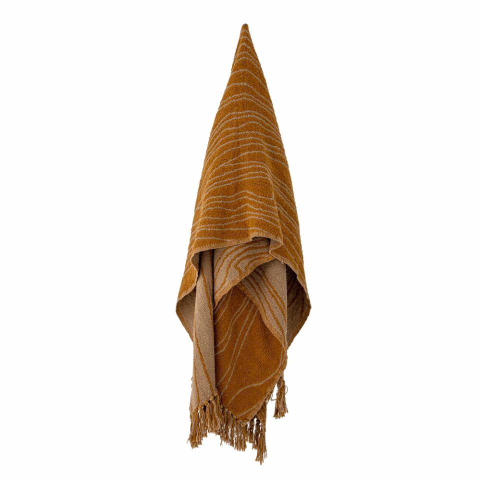 Bloomingville Recycled Cotton Throw Blanket - Ginna Brown