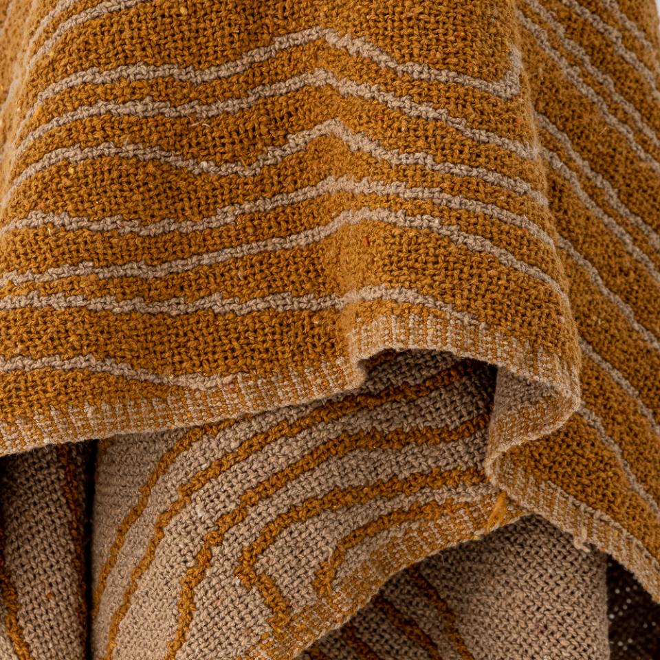 Bloomingville Recycled Cotton Throw Blanket - Ginna Brown