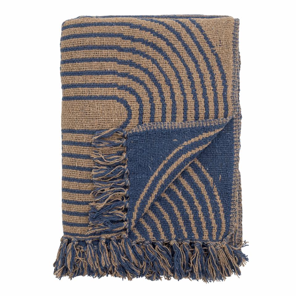 Bloomingville Recycled Cotton Throw Blanket - Tiffanie Blue