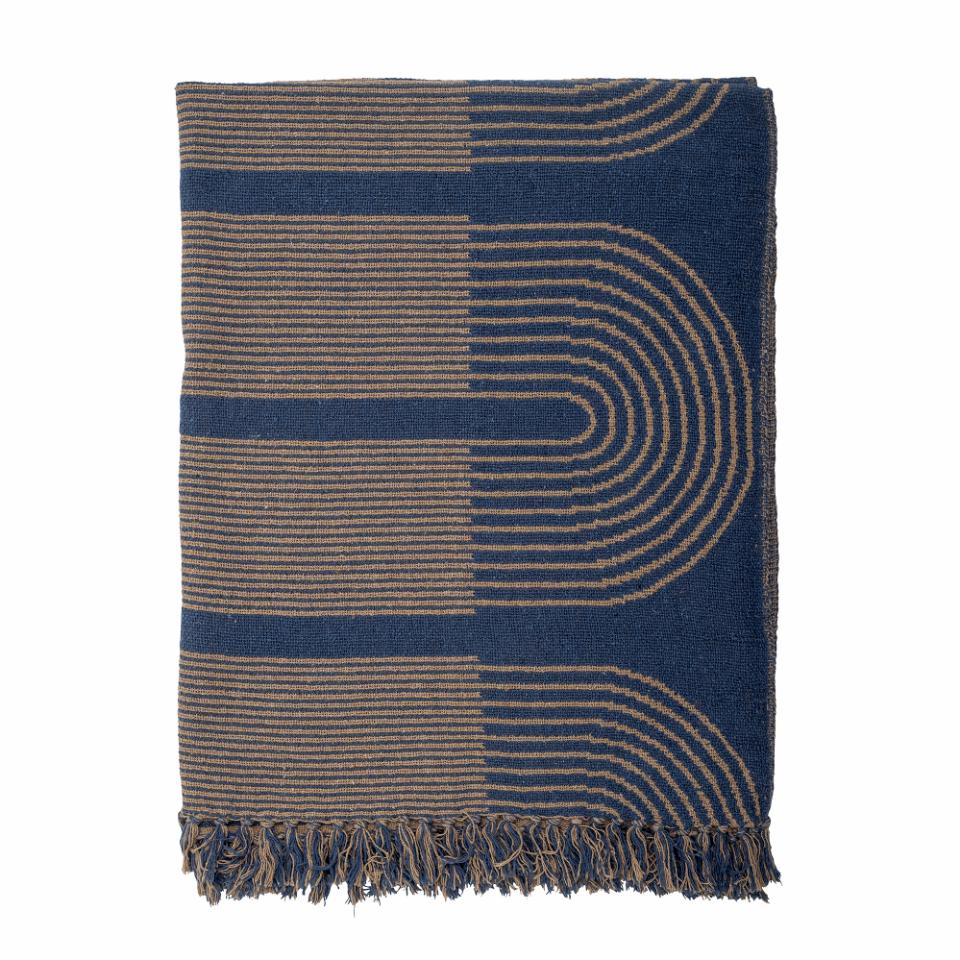 Bloomingville Recycled Cotton Throw Blanket - Tiffanie Blue