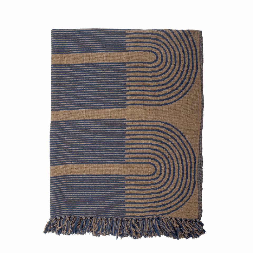 Bloomingville Recycled Cotton Throw Blanket - Tiffanie Blue