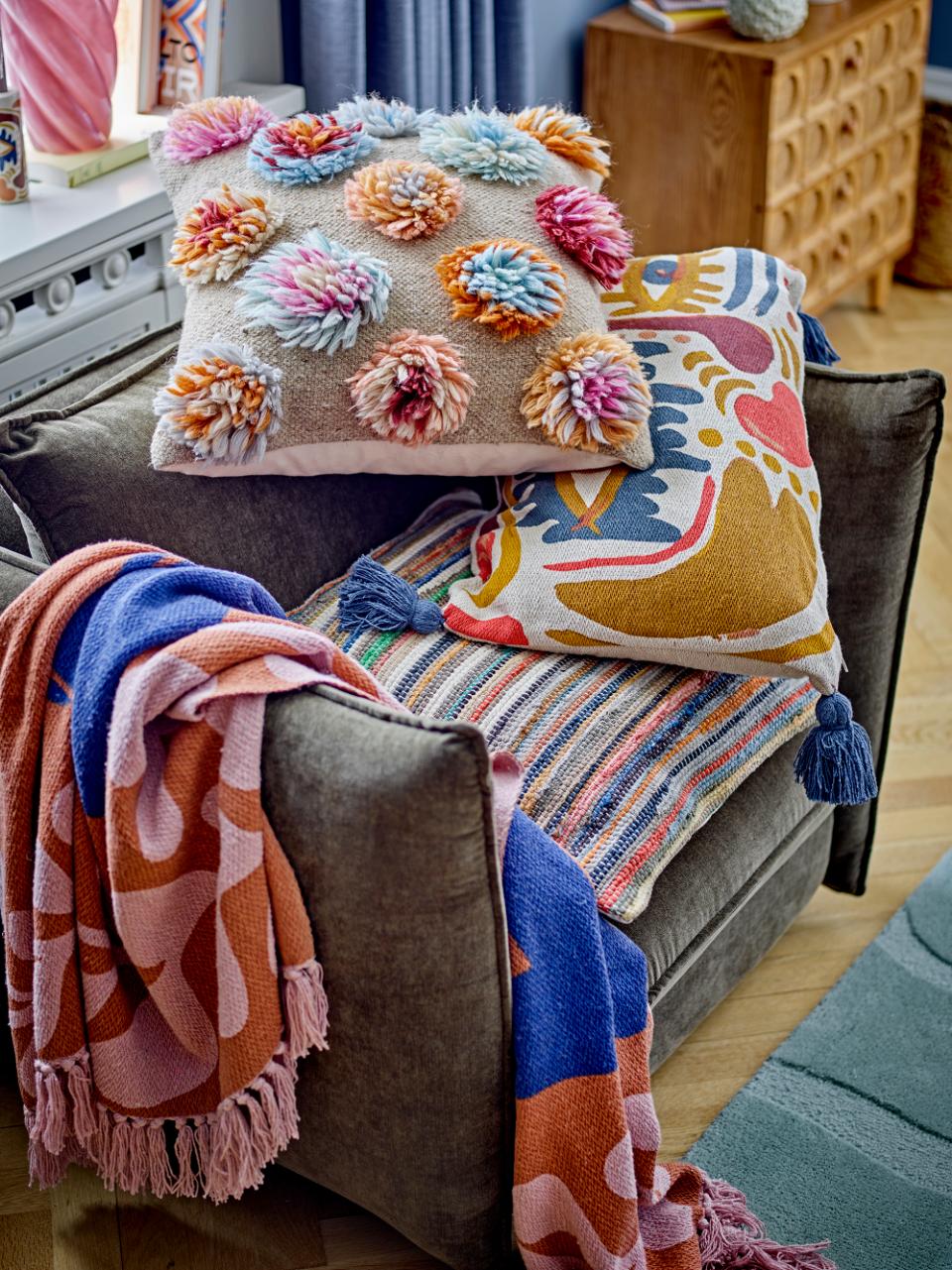 Bloomingville Recycled Cotton Throw Blanket - Atle