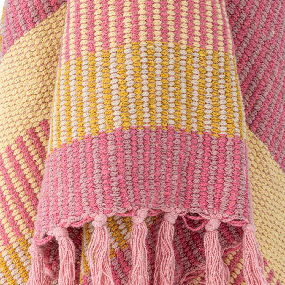 Bloomingville Recycled Cotton Throw Blanket - Isnel Pink