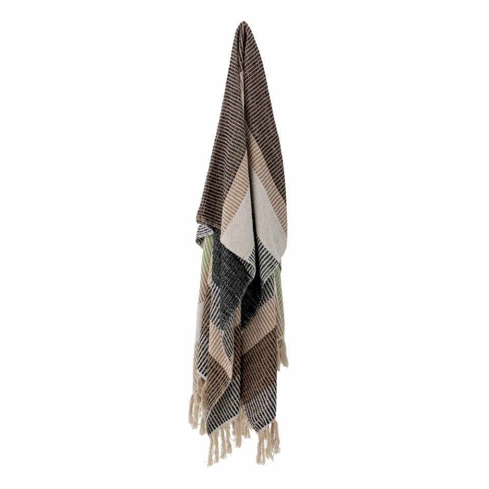 Bloomingville Recycled Cotton Throw Blanket - Isnel Brown