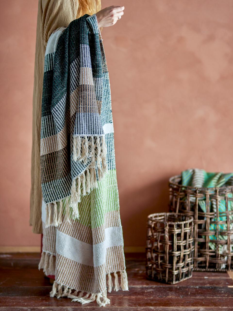 Bloomingville Recycled Cotton Throw Blanket - Isnel Brown