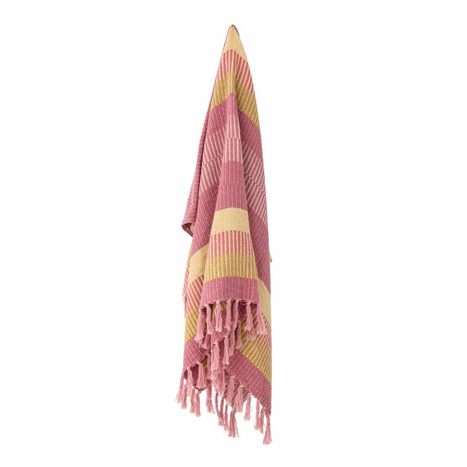 Bloomingville Recycled Cotton Throw Blanket - Isnel Pink