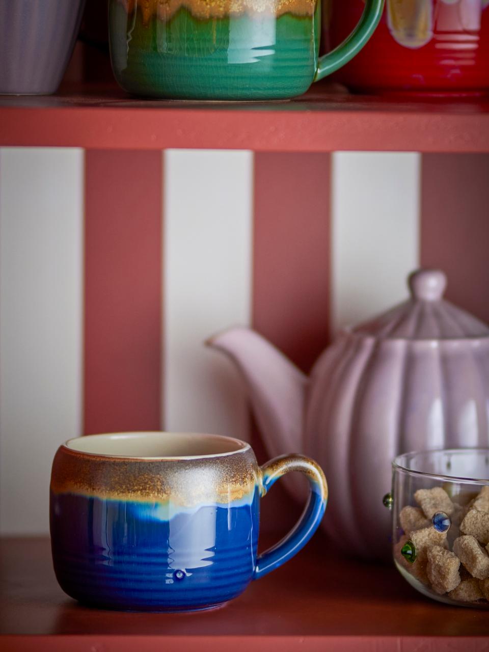 Bloomingville Stoneware Mug - Sheen Blue
