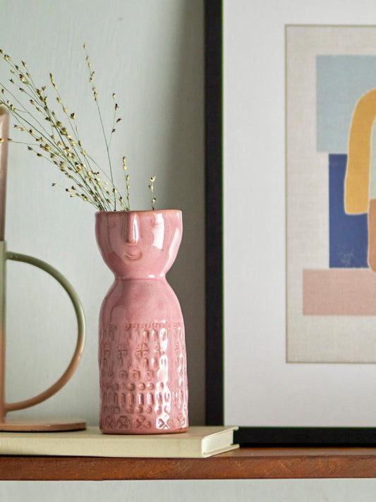 Bloomingville Stoneware Vase - Embla Pink