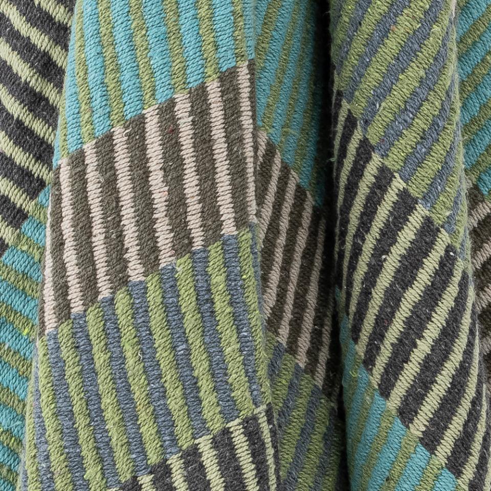 Bloomingville Recycled Cotton Throw Blanket - Isnel Blue