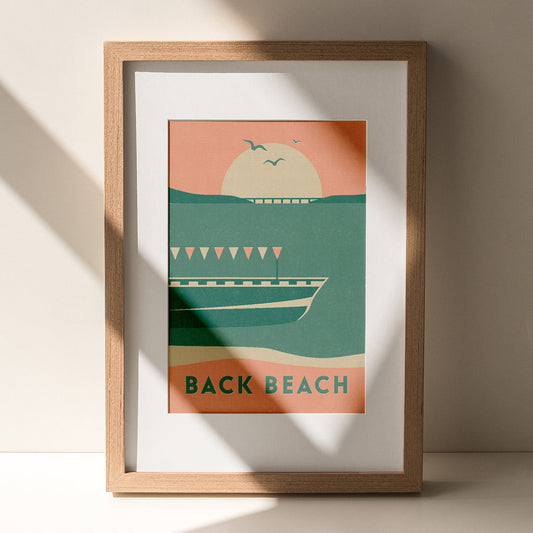 'Back Beach' Graphic Print