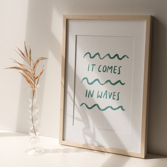 'It Comes In Waves' Graphic Print