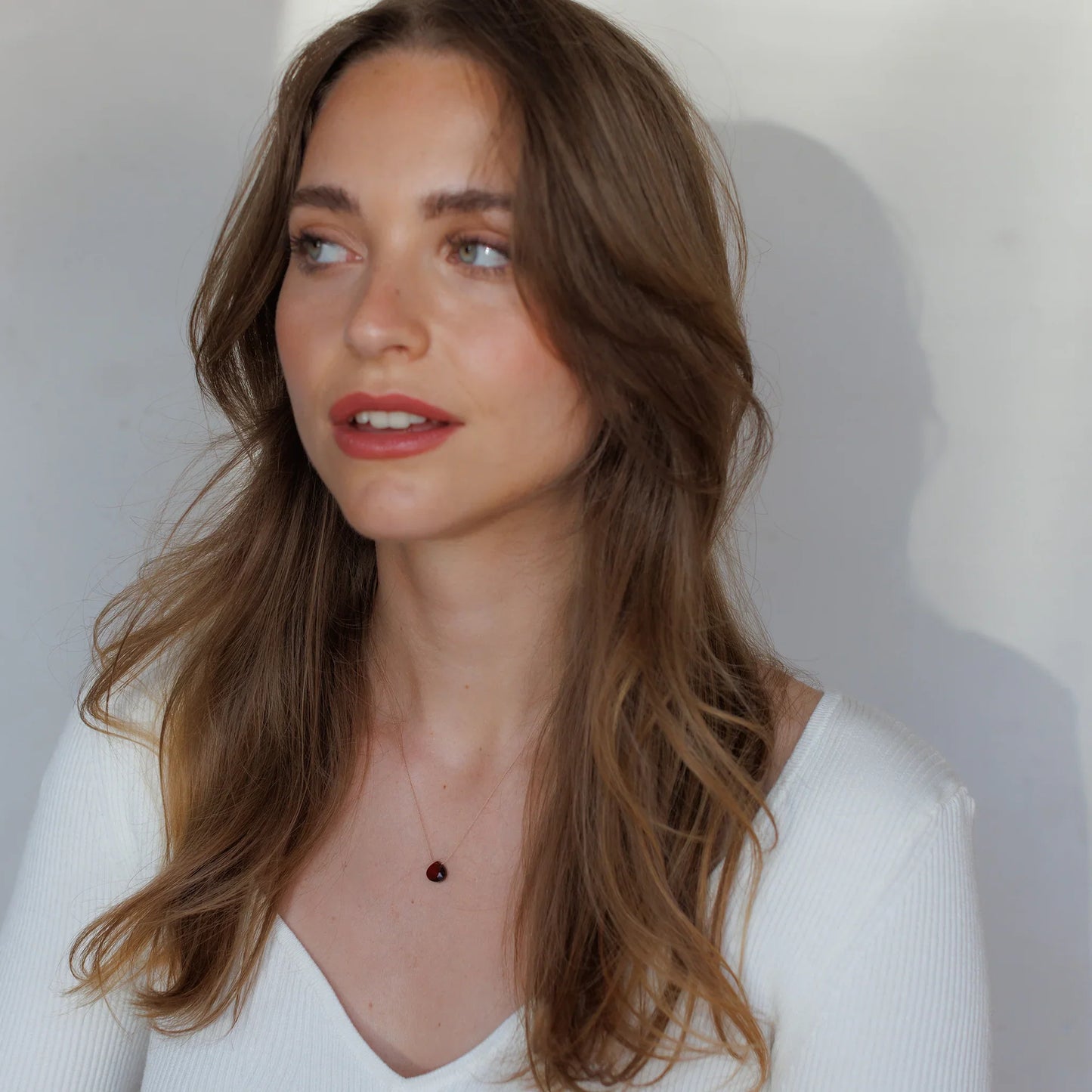 Wanderlust Life Fine Cord Birthstone Necklace - January