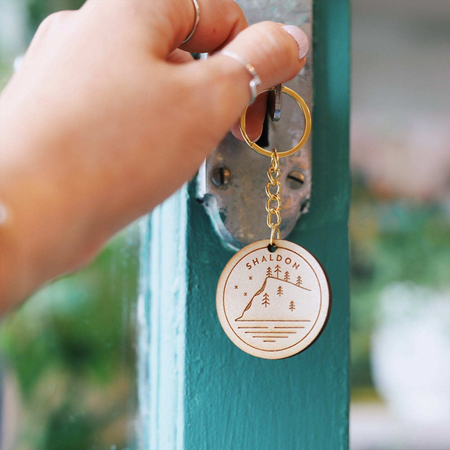 Shaldon Wooden Keyring