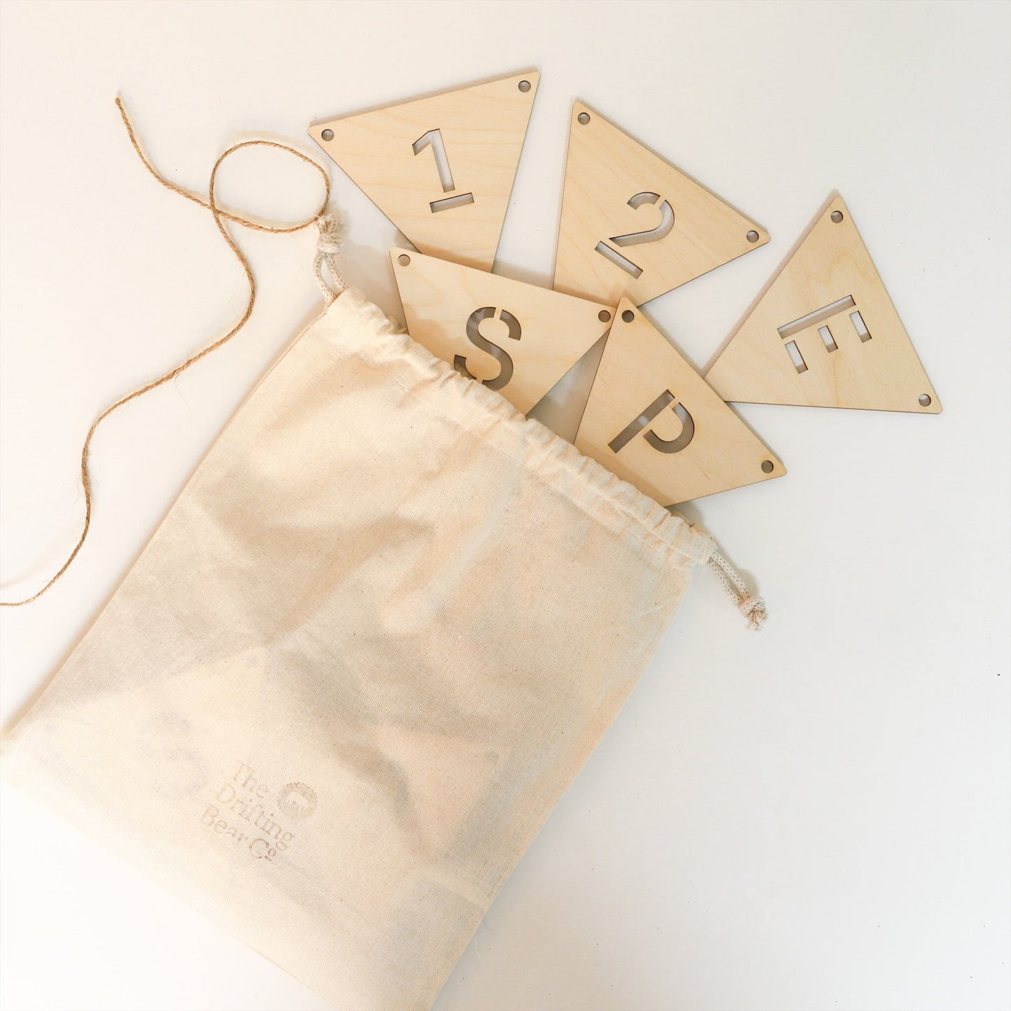 Christmas Countdown Wooden Advent Bunting
