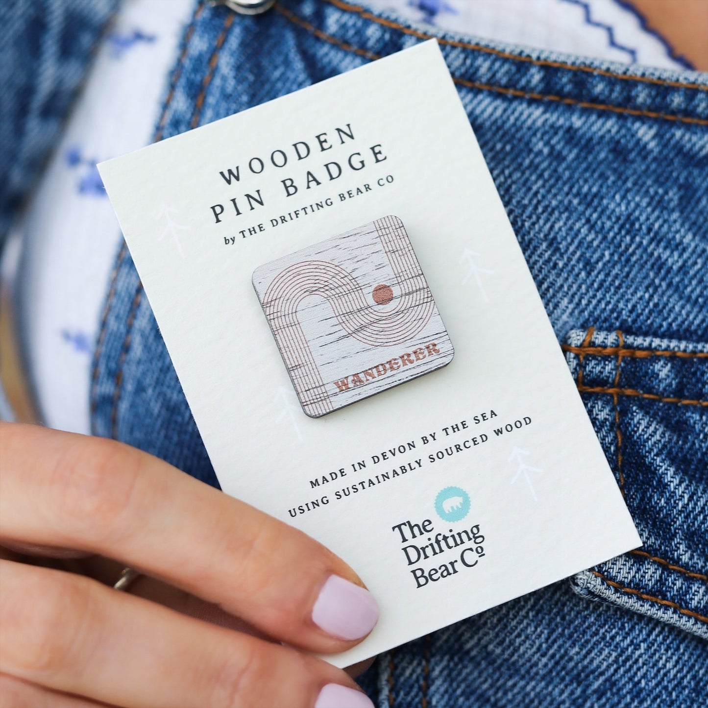 Wanderer Wooden Pin Badge