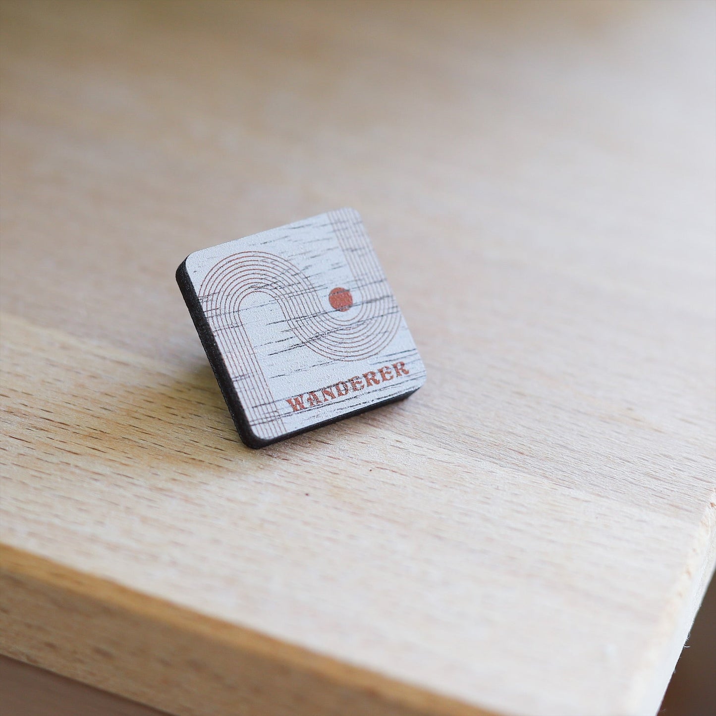 Wanderer Wooden Pin Badge