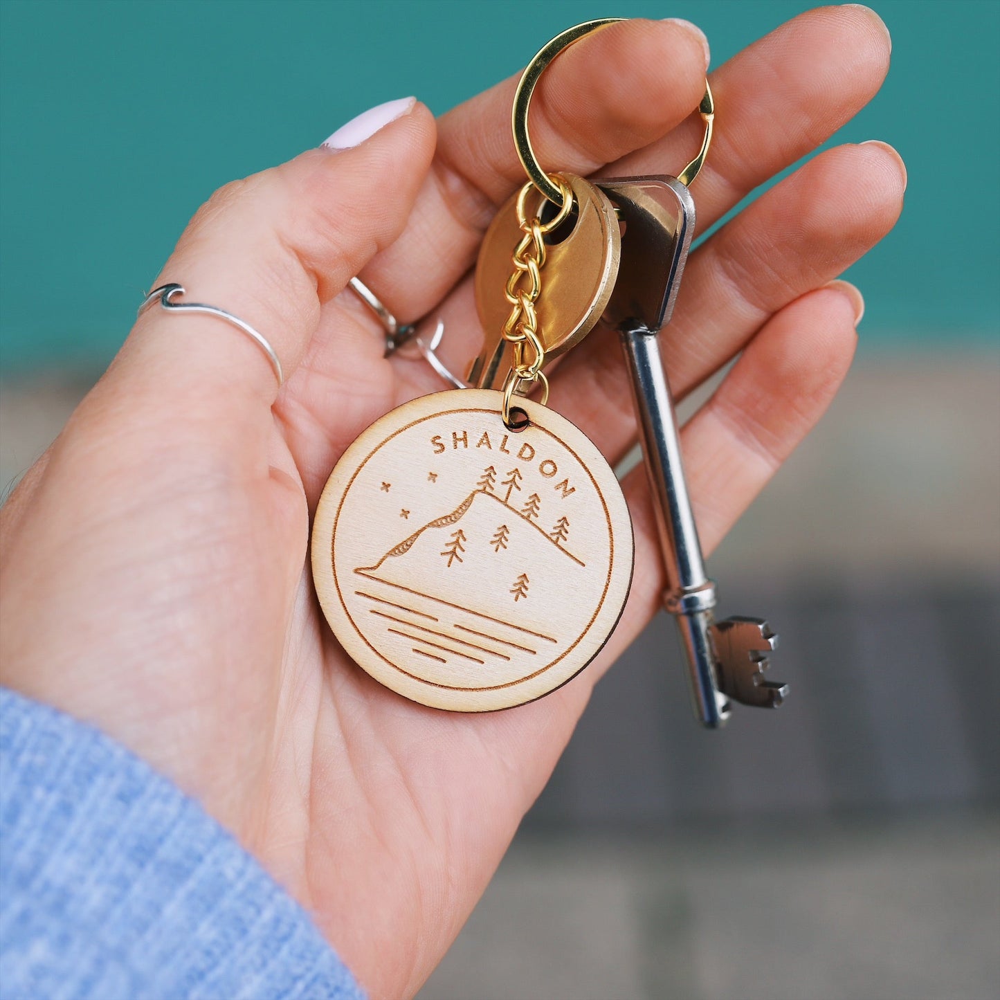 Shaldon Wooden Keyring