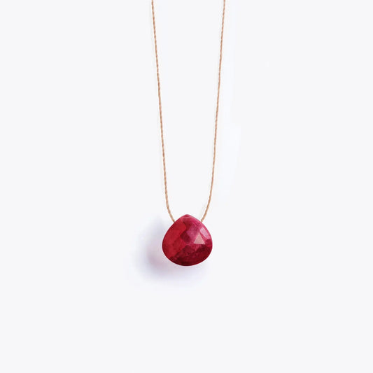 Wanderlust Life Fine Cord Birthstone Necklace - July