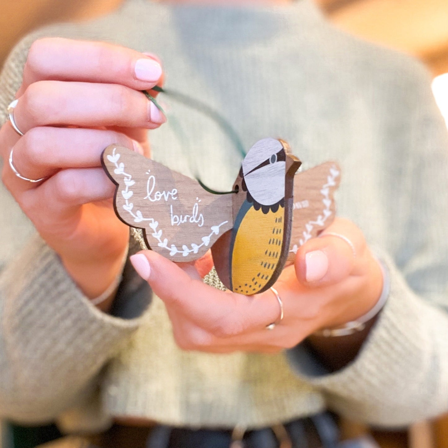 'Love Birds' Hanging Bird Decoration
