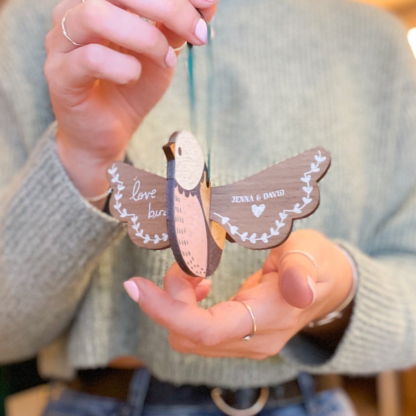 'Love Birds' Hanging Bird Decoration
