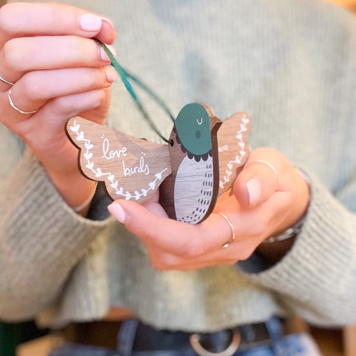 'Love Birds' Hanging Bird Decoration