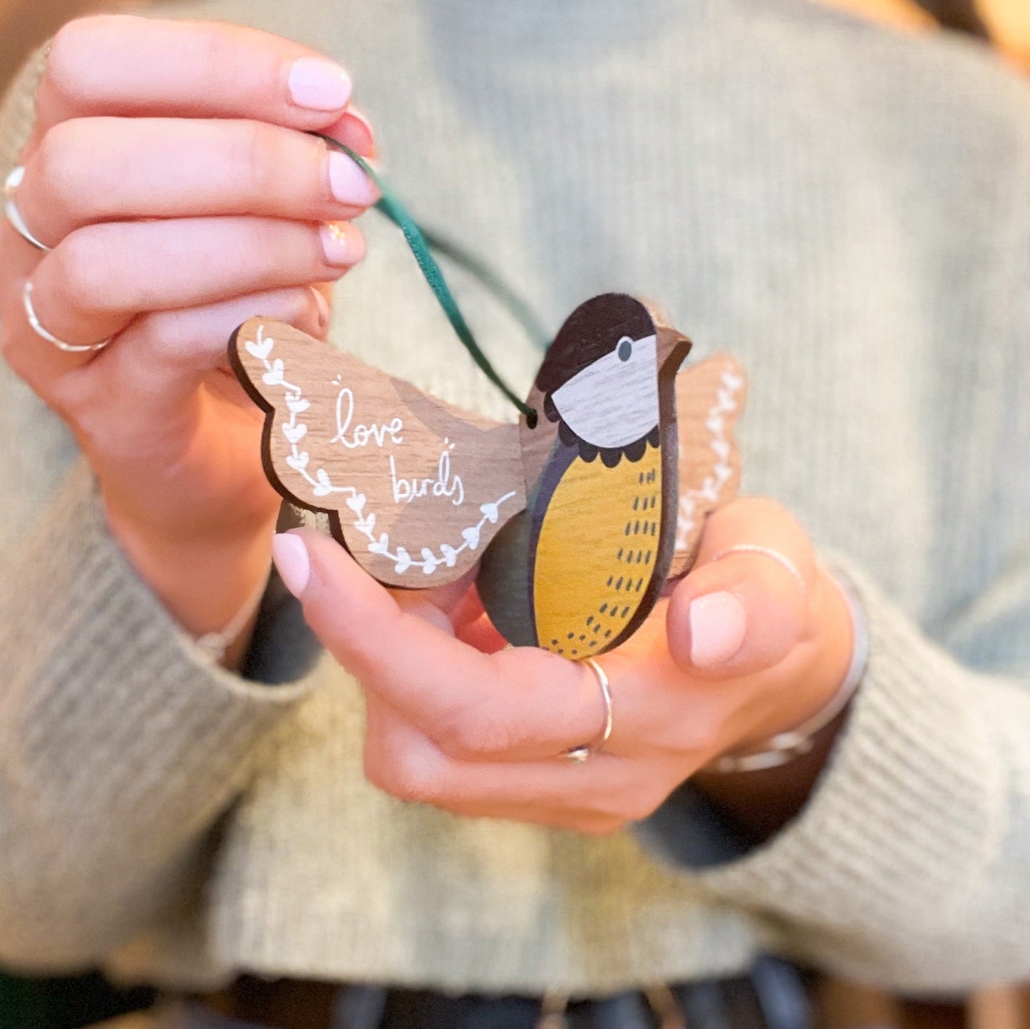 'Love Birds' Hanging Bird Decoration