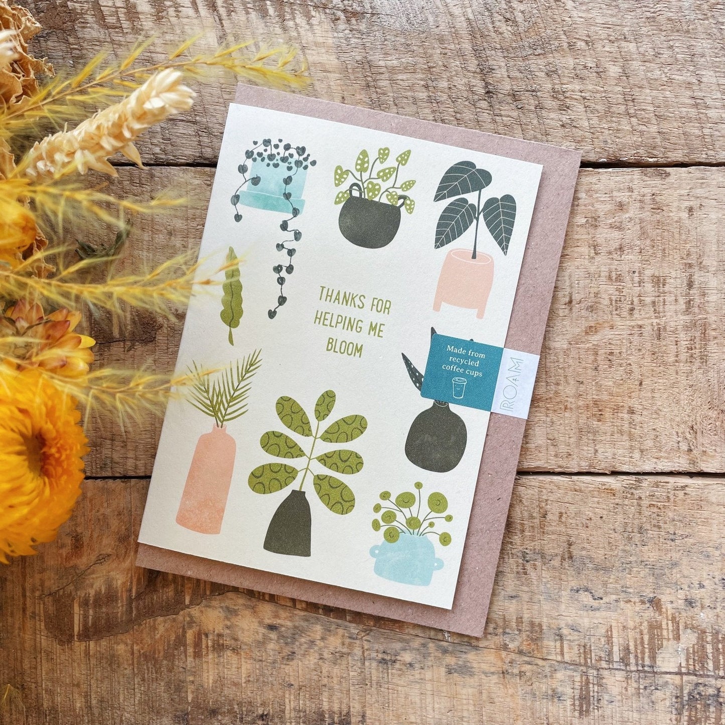 'Bloom' Recycled Coffee Cup Mother's Day Card