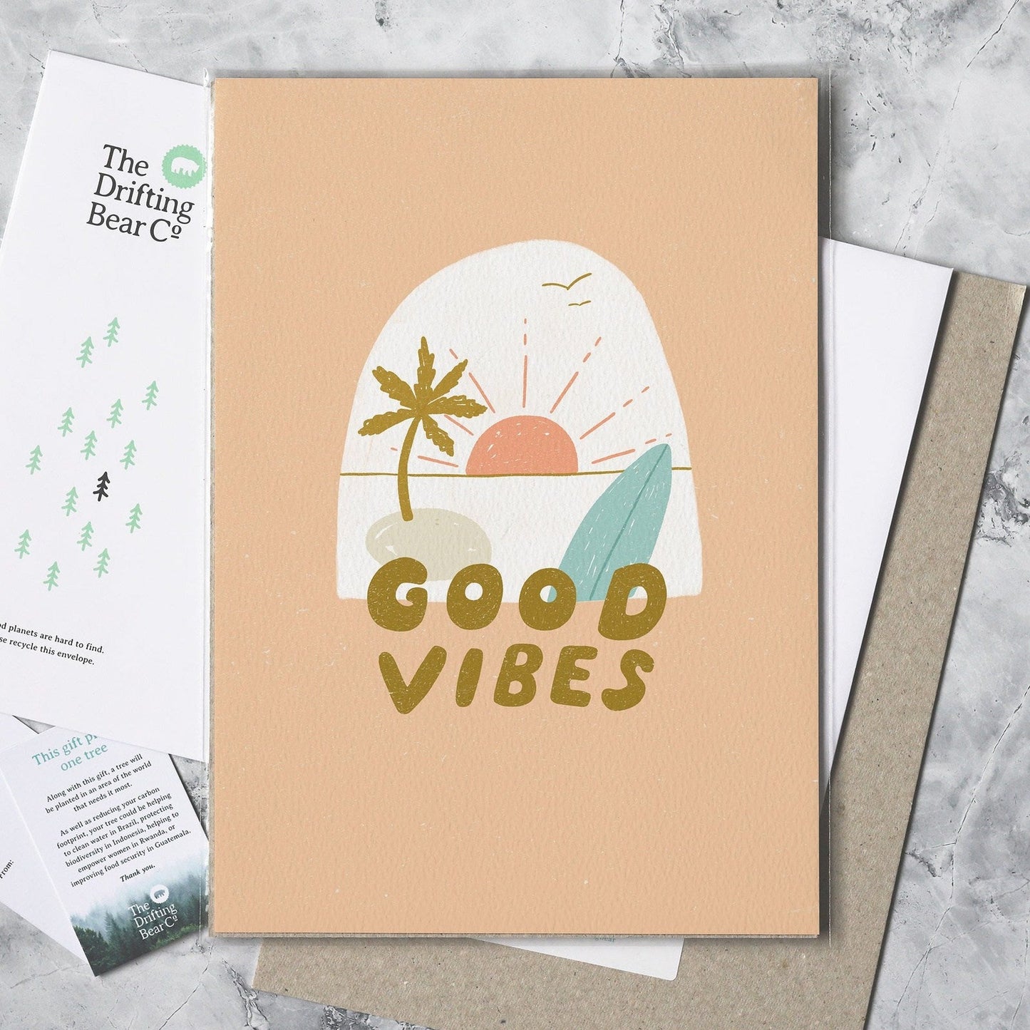 'Good Vibes' Graphic Beach Print