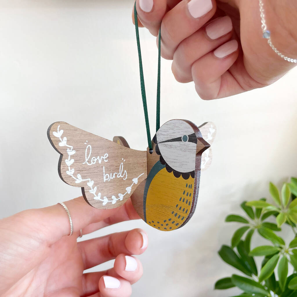 'Love Birds' Hanging Bird Decoration