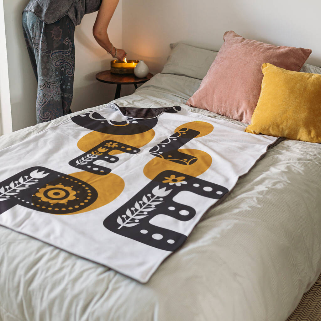 'Sleep' Nordic Folk Style Blanket