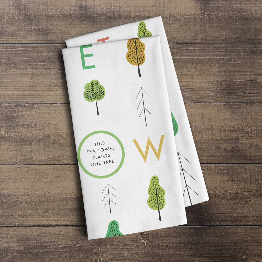 'Tree Towel' Tea Towel That Plants A Tree