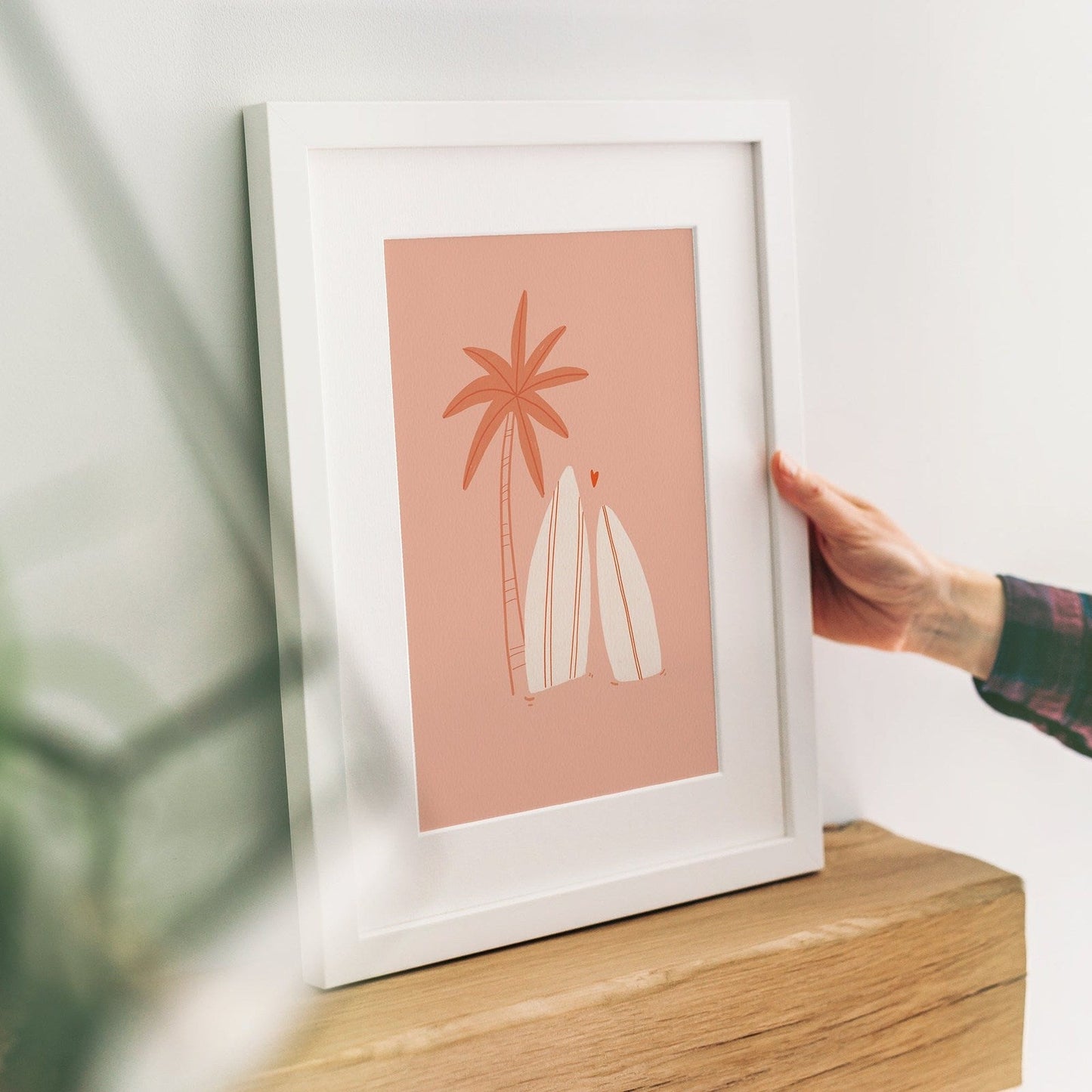 Couple's Surfboard Graphic Print
