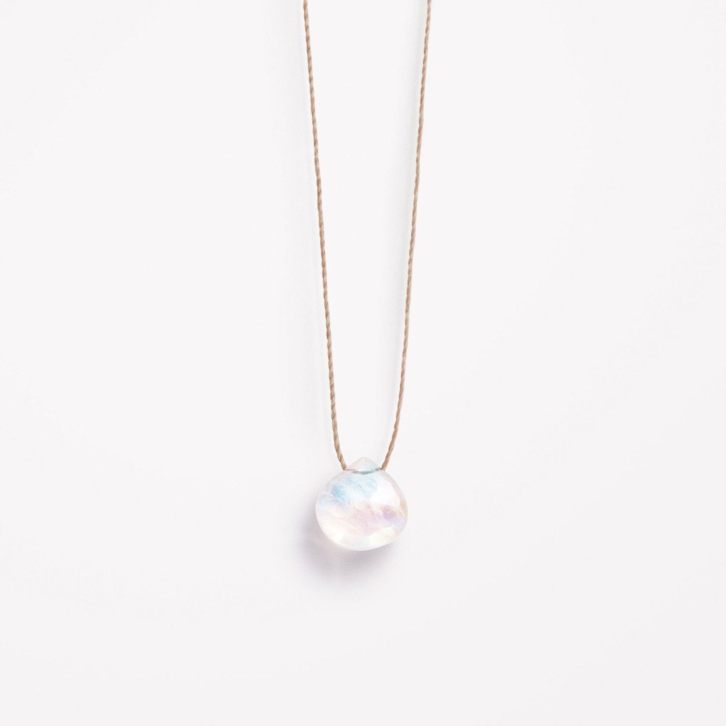 Wanderlust Life Fine Cord Necklace - Rainbow Moonstone