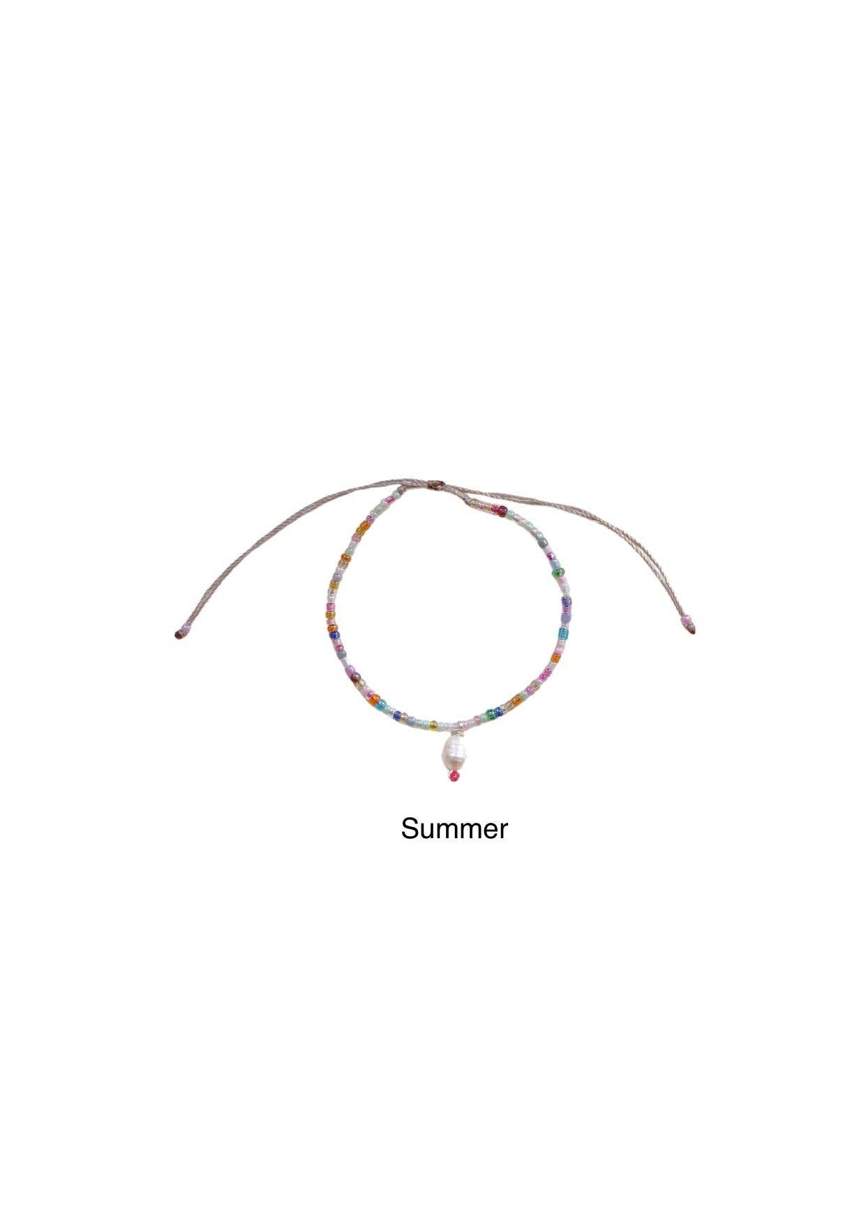 Medewi Pearl Beaded Anklet