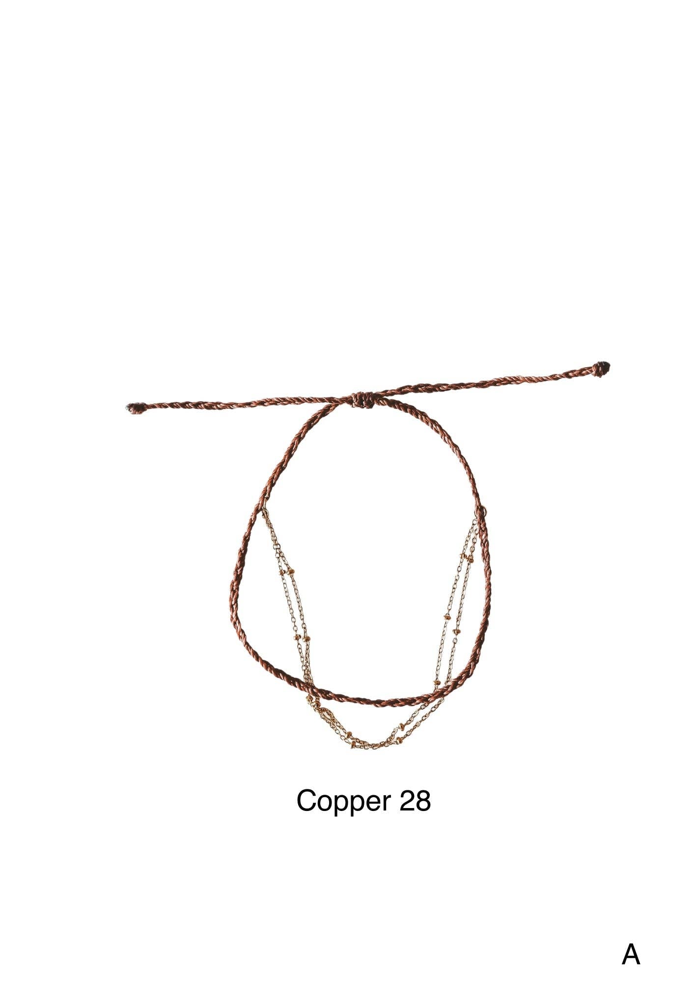 Canggu Anklet,  Surfer Gold Anklet: Pink