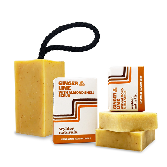 Wylder Naturals - Soap Bar - Ginger & Lime with Almond Shell Bar Soap